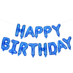 Happy Birthday Alphabet Foil Balloons Set