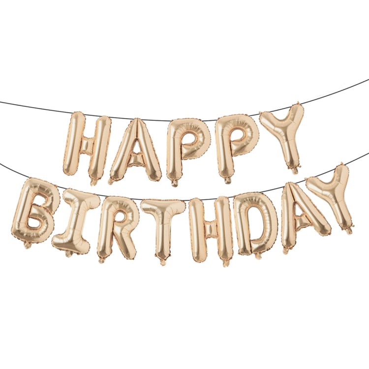 Happy Birthday Alphabet Foil Balloons Set