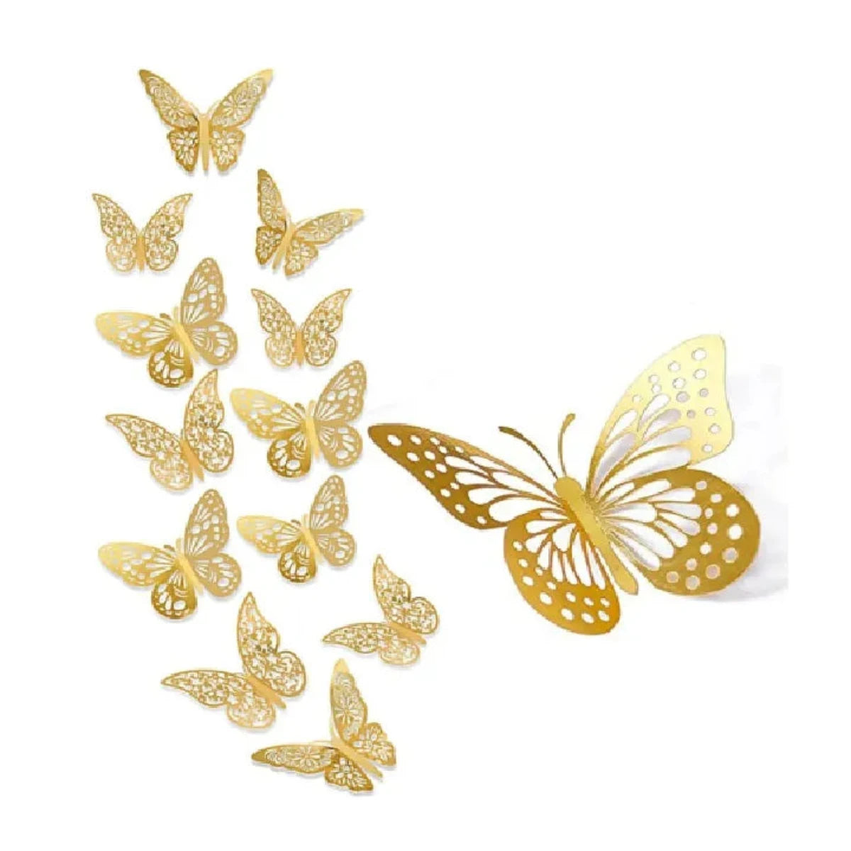 3D Butterfly for Wall and Party Decoration - 10 Pieces