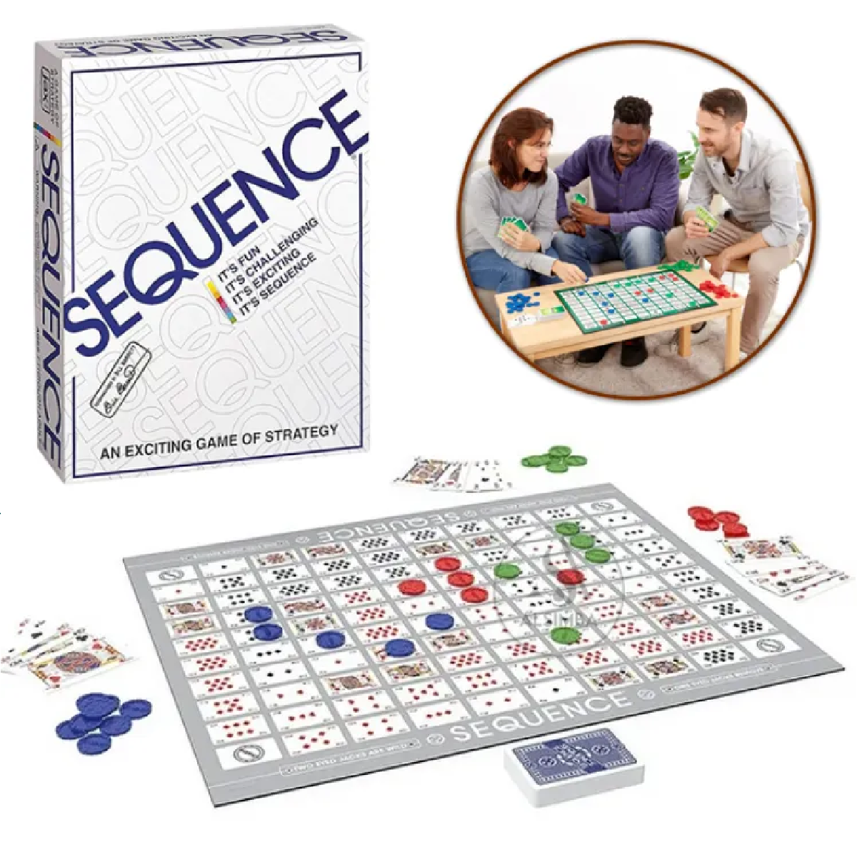 Classic Sequence Board Game for Family and Friends