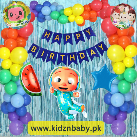 Cocomelon Birthday Party Decoration Theme Combo Set - Perfect for Cocomelon Theme Parties