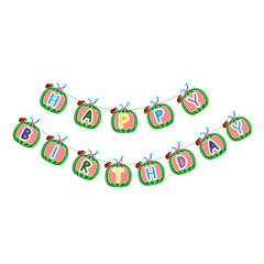 14-piece Cocomelon Theme Happy Birthday Banner Set for party decorations