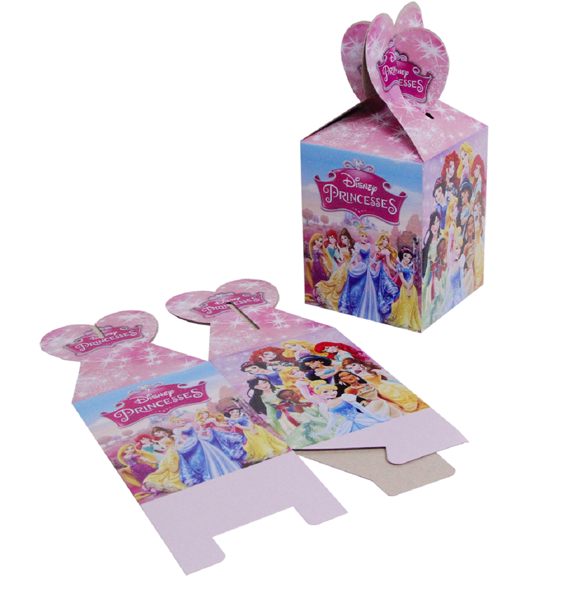 Pack of 10 Disney Princess Theme Goody Boxes for birthday party favors