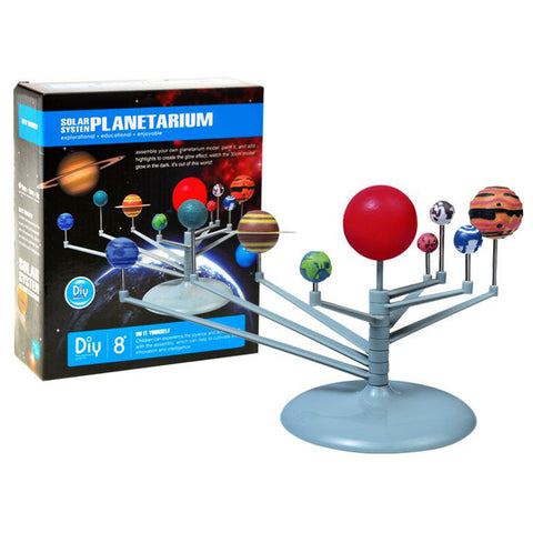 DIY Glow Solar System Planetarium Science Exploration Set with glow-in-the-dark planets