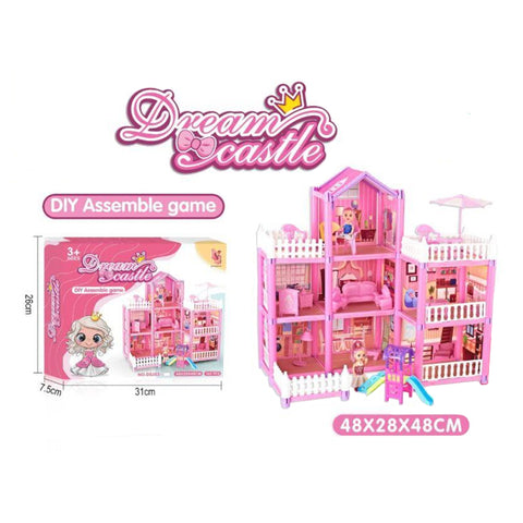 Dream Castle Big Doll House for Girls - 162 Pieces 3-Storey Villa