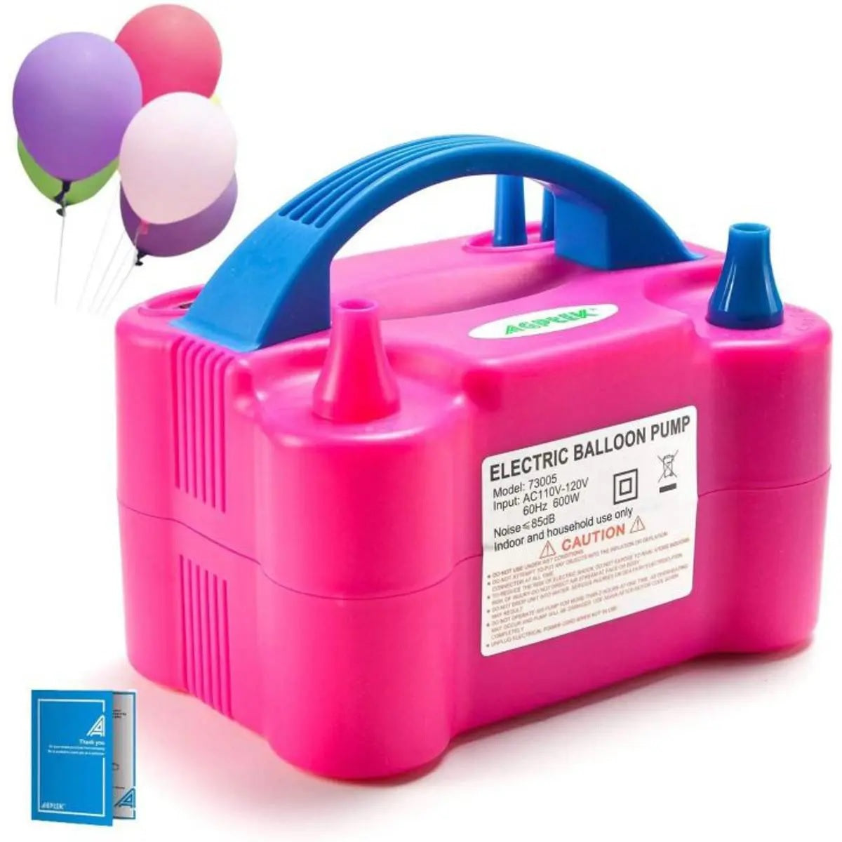 Electric Balloon Pump - Dual Nozzle Balloon Inflator Machine 220V-600W for Quick Balloon Inflation