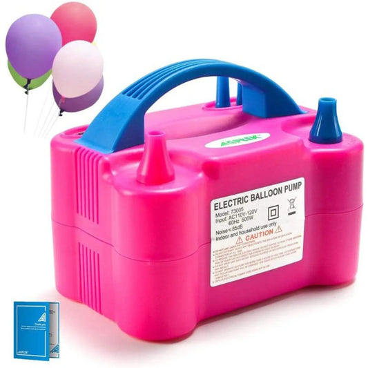 Electric balloon pump machine for parties with dual nozzles – Kidz N Baby