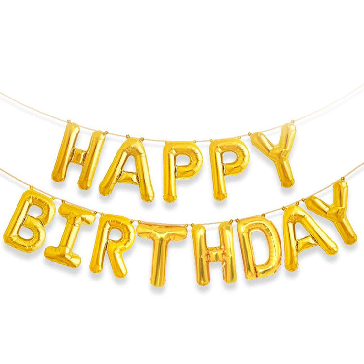 Happy Birthday Alphabet Foil Balloons Set