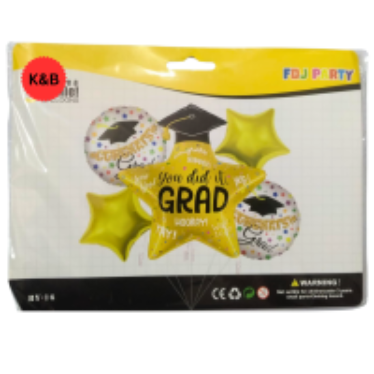 Graduation Theme Foil Balloons Set of 5Pcs - Ideal Graduation Party Decorations