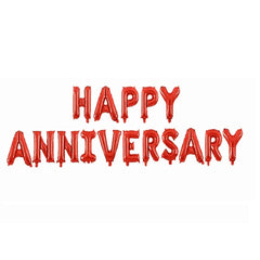 Happy Anniversary Letter Foil Balloons - 16 Inches