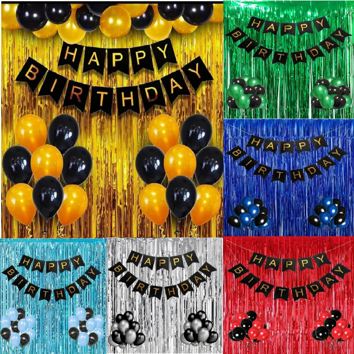 Happy Birthday Decoration Combo Set - Party Supplies