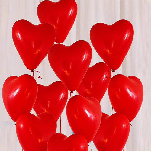 Heart Shape Latex Balloons in Various Colors for Romantic Events