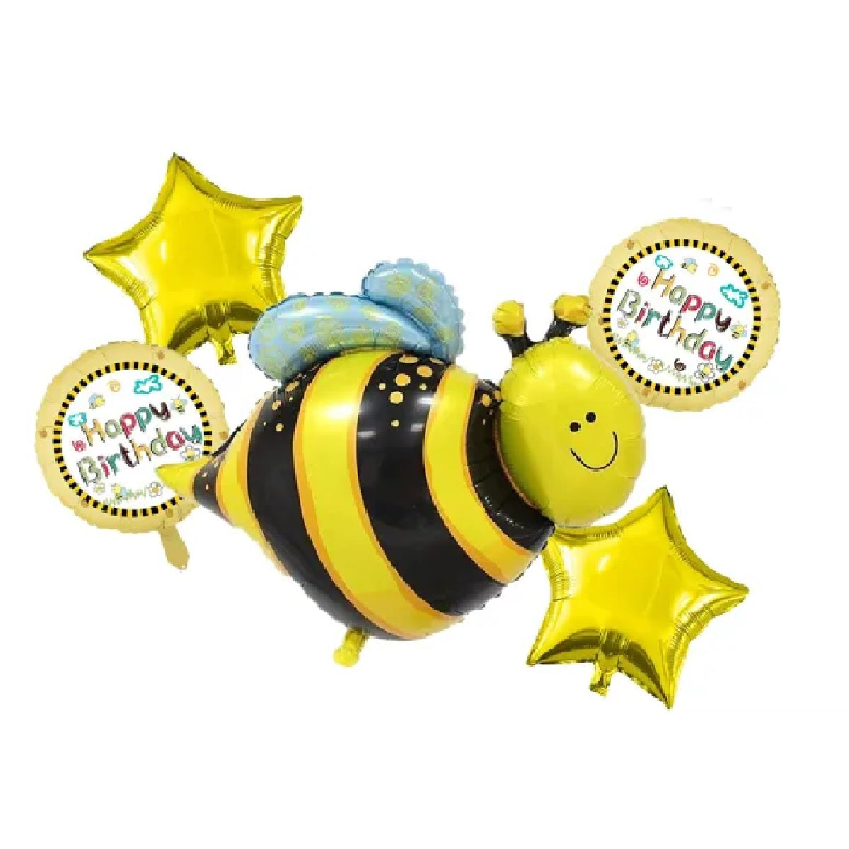 Honey Bee Foil Balloons Set - 5 Pcs