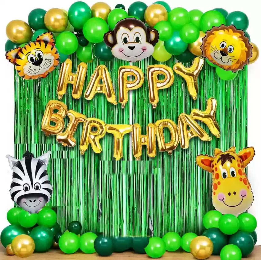 Jungle Theme Birthday Party Decoration Set - Jungle Theme Decorations for Kids