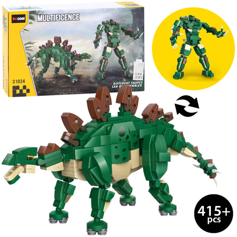 2 in 1 Jurassic Dinosaur Animal World Building Blocks 31034 with 415+ Pcs