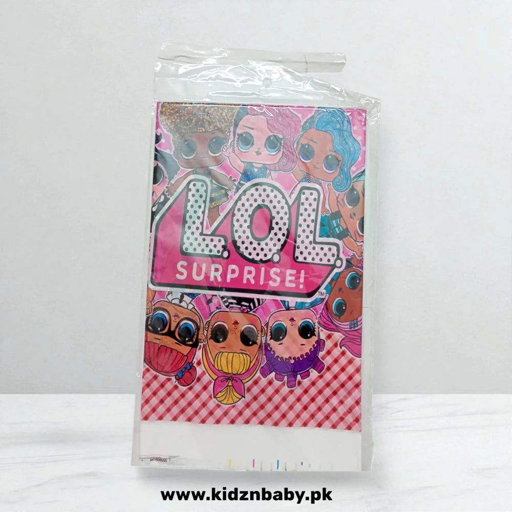 lol theme plastic table cover for girls birthday