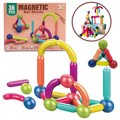 36 PCS Magnetic Building Blocks Set - Magnetic Sticks and Balls