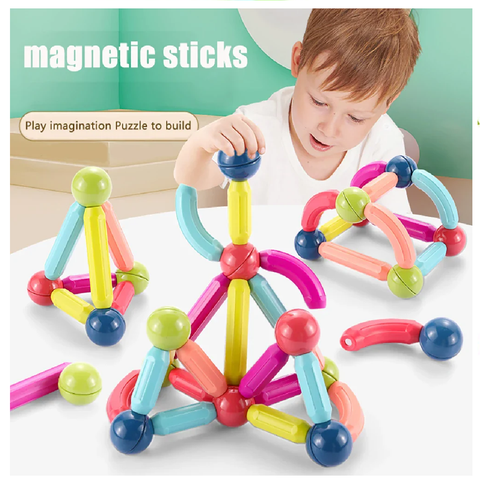 Magnetic Building Sticks Blocks Toy for Kids – Colorful and Educational