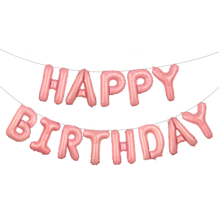 Happy Birthday Alphabet Foil Balloons Set