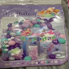 Mermaid Theme Birthday Decoration Set - Multicolor Underwater Party Decor