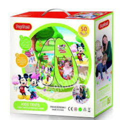 Poppin' Play Tent packaging with Disney characters on a white background