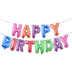 Happy Birthday Alphabet Foil Balloons Set