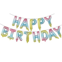 Happy Birthday Alphabet Foil Balloons Set