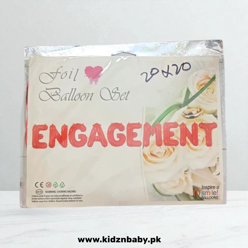 engagement party balloon set backdrop