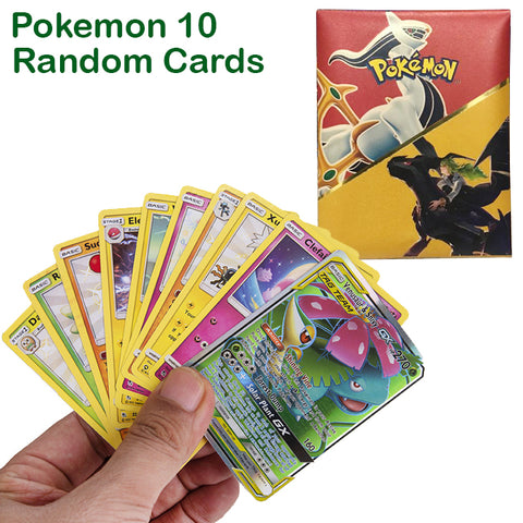 10 Piece Pokemon Foil Cards Pack - Multicolor Edition TCG for Fans Collection