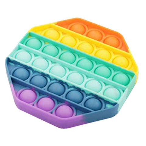 Rainbow Hexagonal Pop It Sensory Fidget Toy for Stress Relief