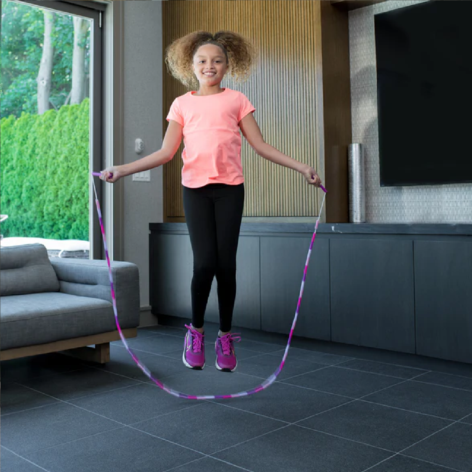 Premium jump rope for kids with adjustable length and comfortable grip