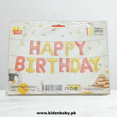 Red and Gold Happy Birthday Letter Foil Balloons