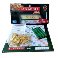 Scrabble Spelling Board Game with letter tiles and game board