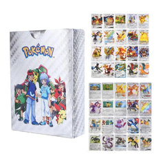55 PCS Silver Foil Rare Cards Deck with Vmax GX EX DX V Cards for Boys