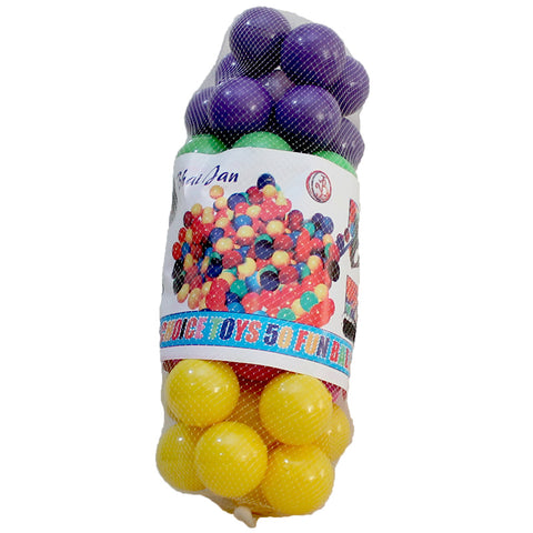 Soft Plastic Tent Balls - 50 Pieces for Kids Play