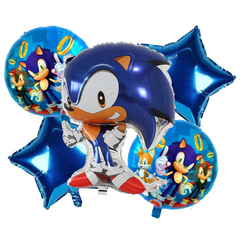 Sonic Foil Balloons Set - Pack of 5