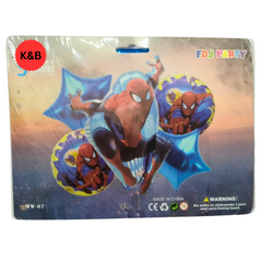 Spiderman Theme Combo Foil Balloons Set for Birthday Parties