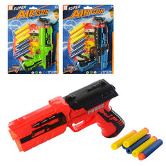 Super Power Soft Nerf Bullet Air Dart Shooting Gun in multicolour