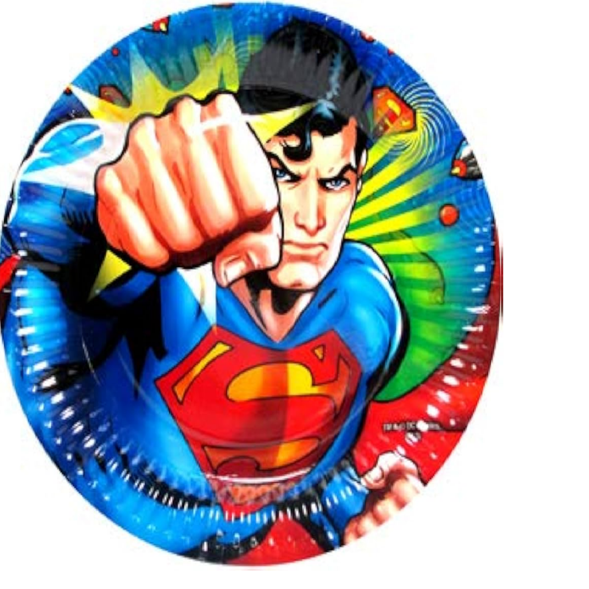 Superman Disposable Plates for kids’ birthday parties and superhero-themed celebrations.

